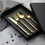 Bamboo Stainless Steel Flatware Set - Durable 24 or 30-Piece Cutlery 6