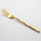Bamboo Stainless Steel Flatware Set - Durable 24 or 30-Piece Cutlery 7