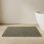 Bath Mat Cotton Waffle Non Slip Backing Rectangular, Soft Quick-Drying Bathroom Rug