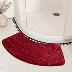 Bath Mat Curved 40 x 100 cm Coral Fleece Non Slip, Quick-Drying Coral Fleece 1