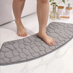 Bath Mat Curved 40 x 100 cm Coral Fleece Non Slip, Quick-Drying Coral Fleece 2