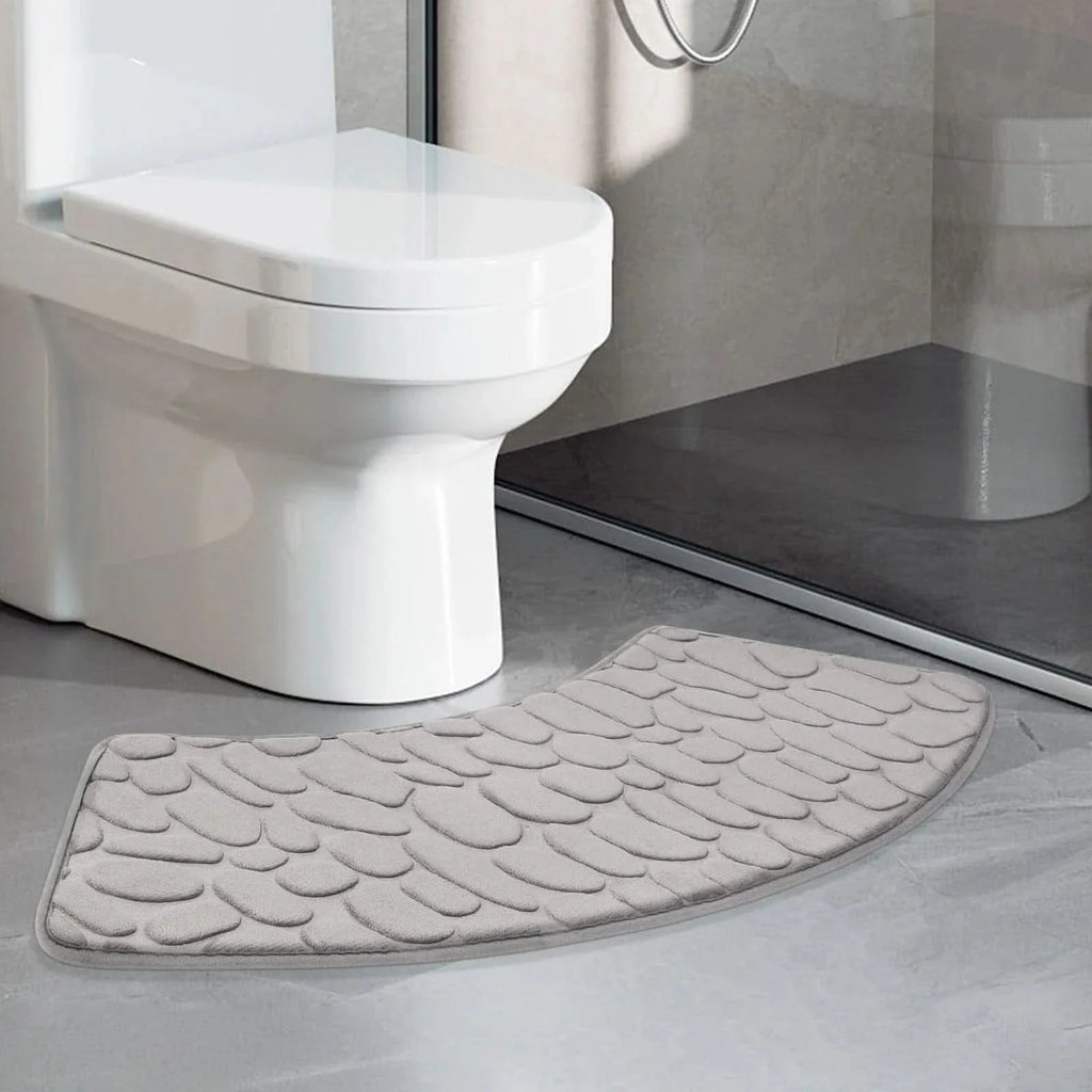 Bath Mat Curved 40 x 100 cm Coral Fleece Non Slip, Quick-Drying Coral Fleece 3