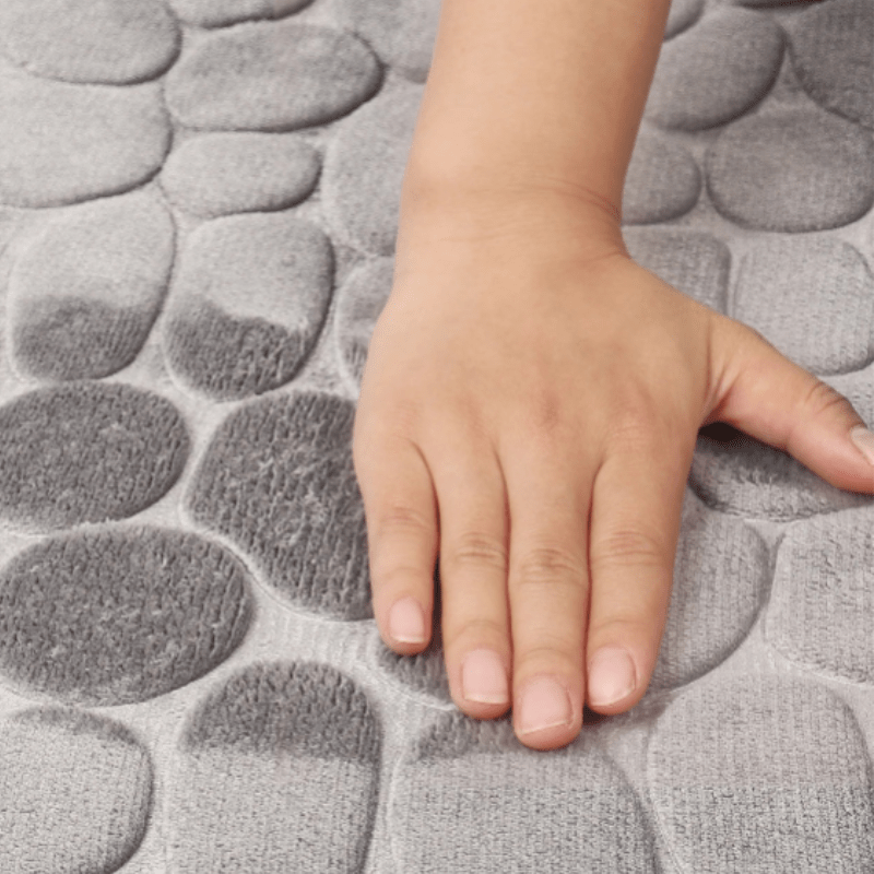 Bath Mat Curved 40 x 100 cm Coral Fleece Non Slip, Quick-Drying Coral Fleece 4