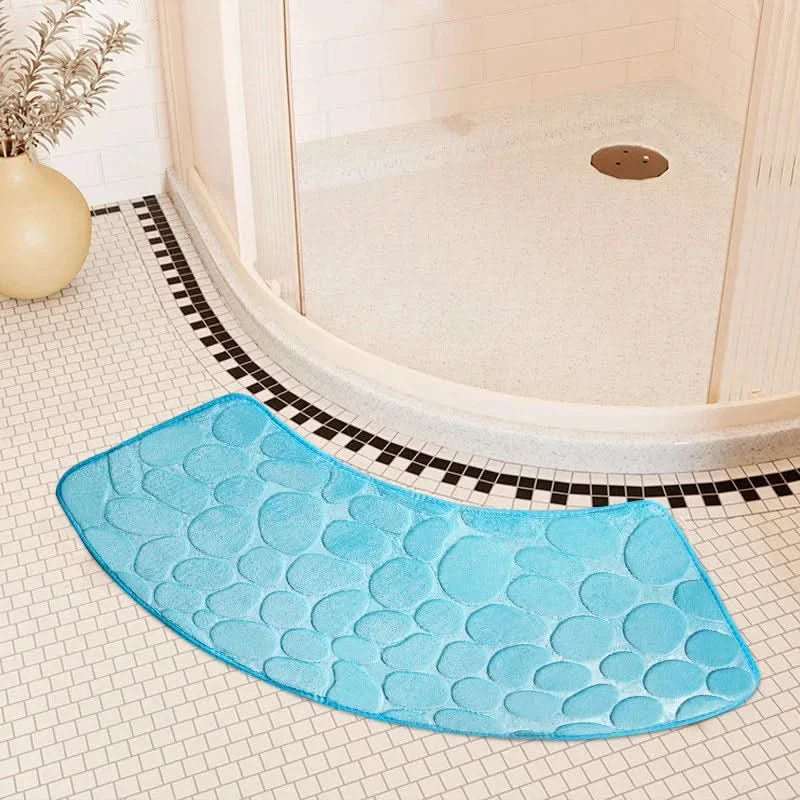 Bath Mat Curved 40 x 100 cm Coral Fleece Non Slip, Quick-Drying Coral Fleece 5