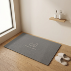 Bath Mat Diatom Mud Non Slip Washable Dark Design