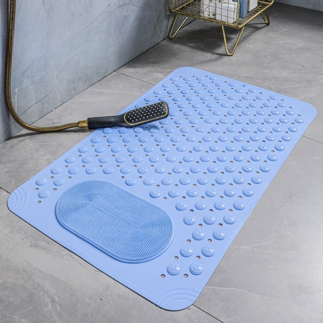 Bath Mat Non Slip with Foot Scrubber Quick Drain 360x690 mm 3