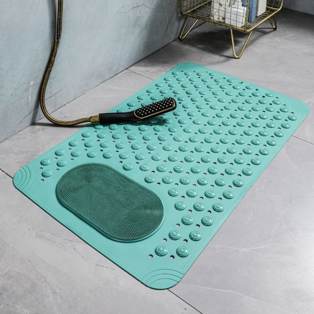 Bath Mat Non Slip with Foot Scrubber Quick Drain 360x690 mm 4