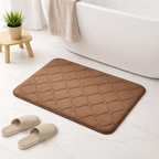 Bath Mat Plush Fabric Non Slip Backing Multiple Sizes