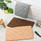 Bath Mat Plush Fabric Non Slip Backing Multiple Sizes 1