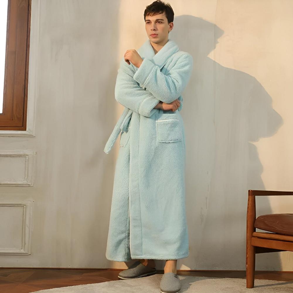 Bathrobe - Cozy Coral Fleece Mens Robe for Year-Round Comfort 10