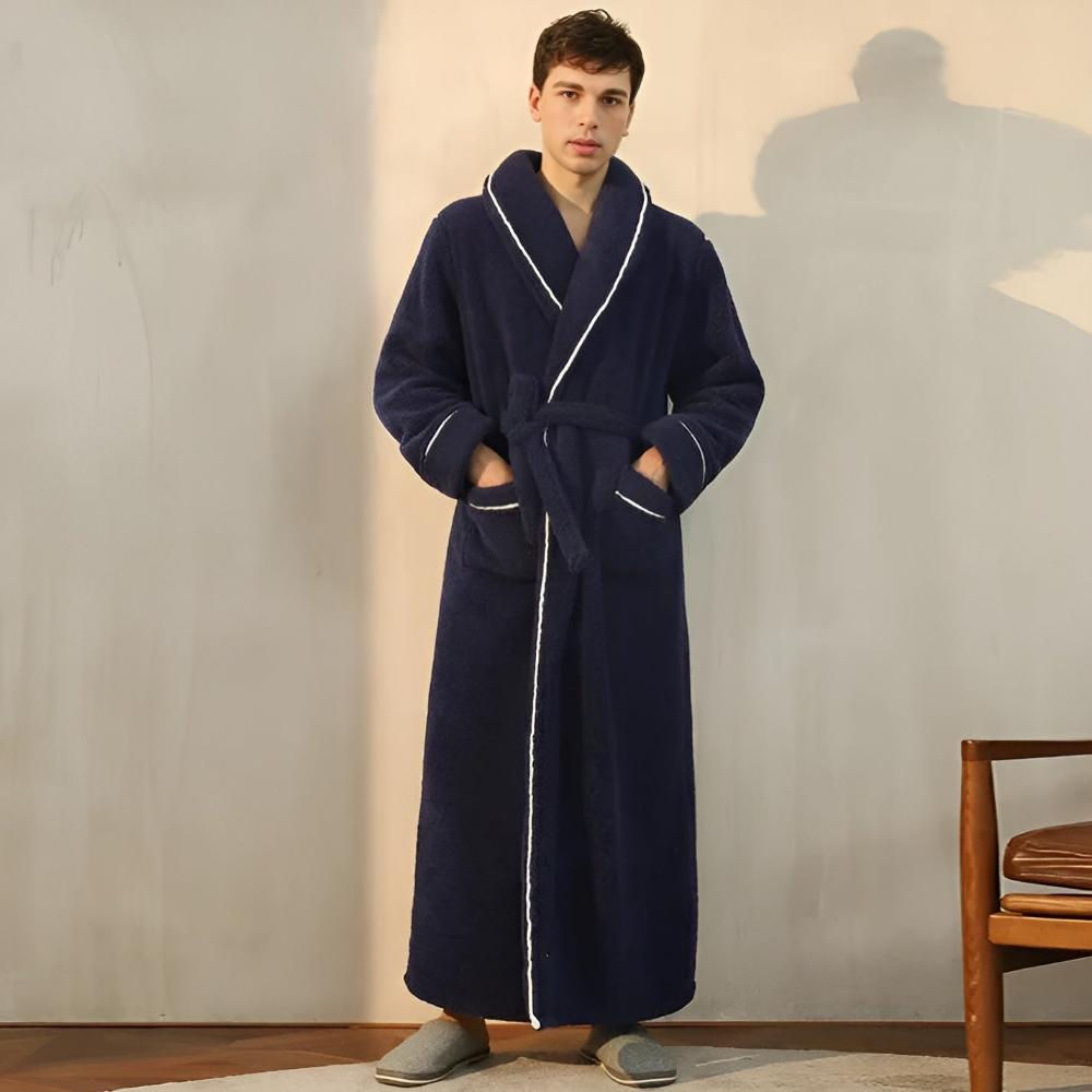 Bathrobe - Cozy Coral Fleece Mens Robe for Year-Round Comfort 5