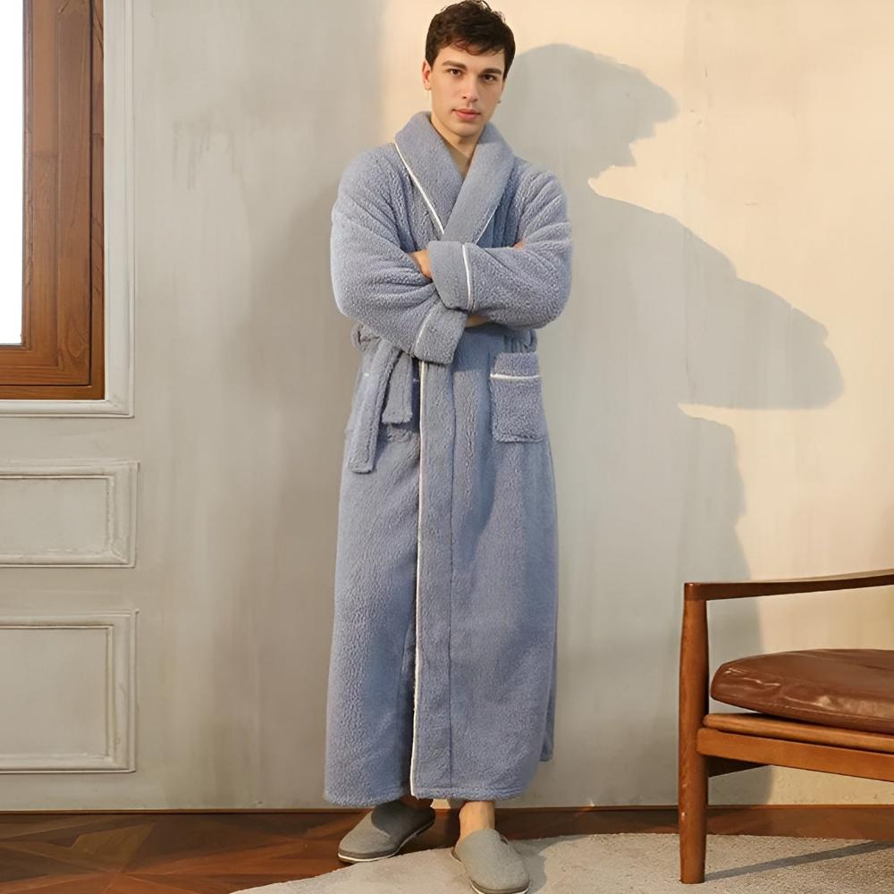 Bathrobe - Cozy Coral Fleece Mens Robe for Year-Round Comfort 7