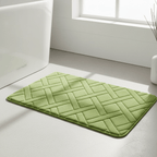 Bathroom Mat - Soft Microfiber Non-Slip Rug with Elegant Cross Pattern 1
