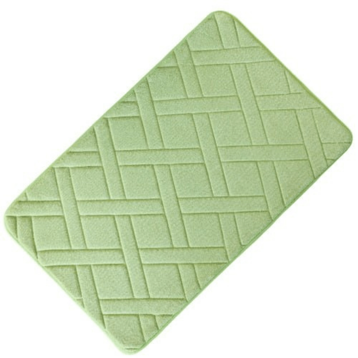 Bathroom Mat - Soft Microfiber Non-Slip Rug with Elegant Cross Pattern 4
