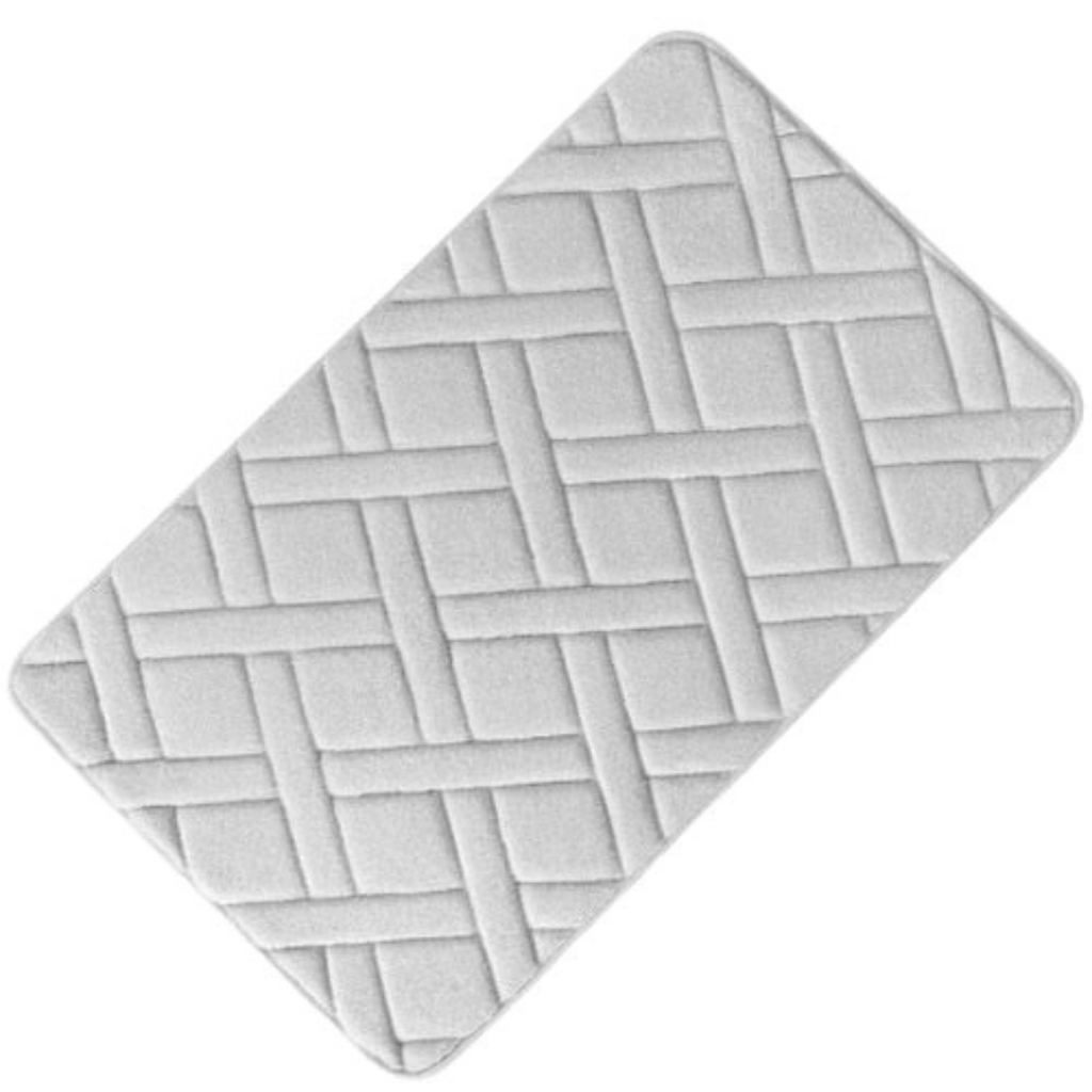 Bathroom Mat - Soft Microfiber Non-Slip Rug with Elegant Cross Pattern 5