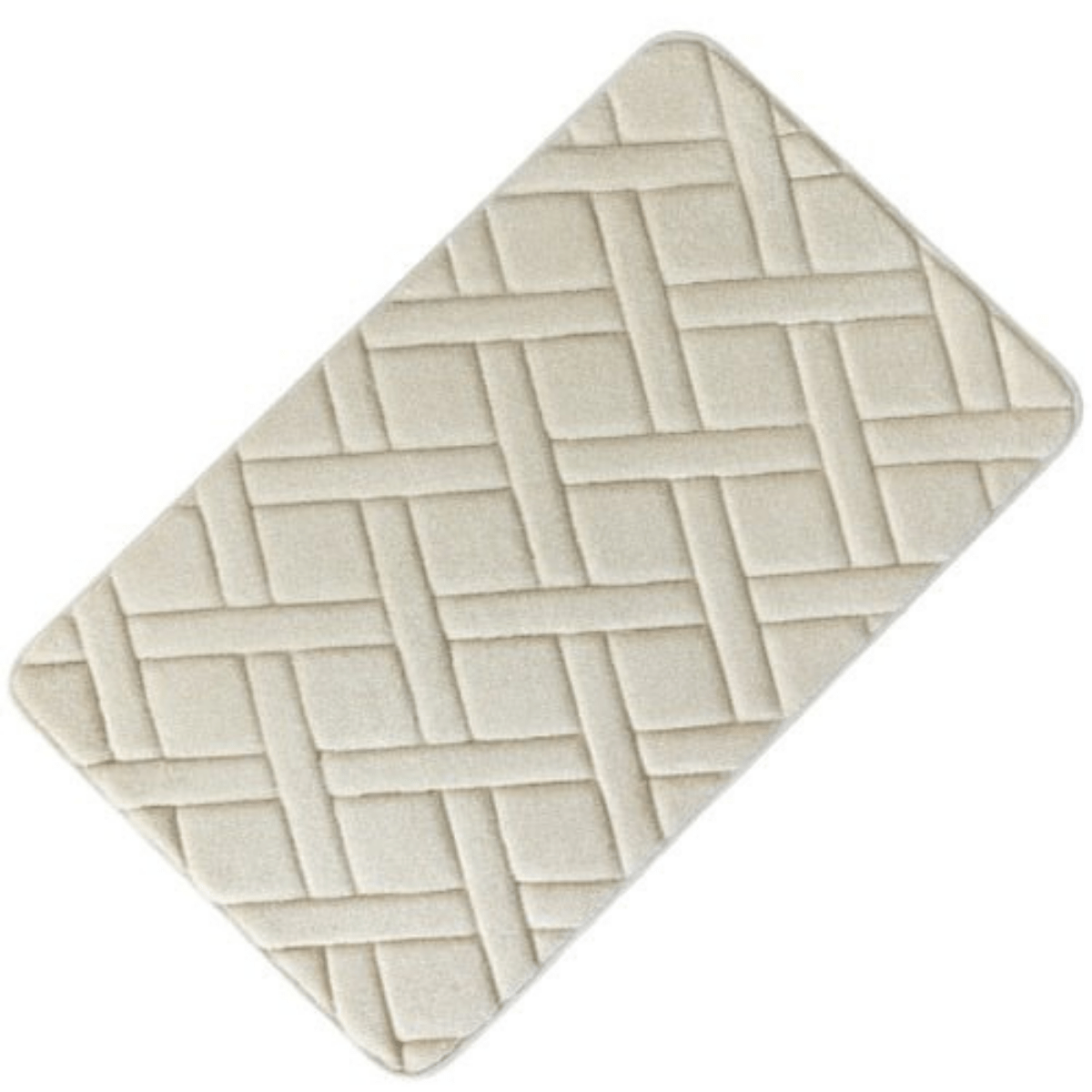 Bathroom Mat - Soft Microfiber Non-Slip Rug with Elegant Cross Pattern 7
