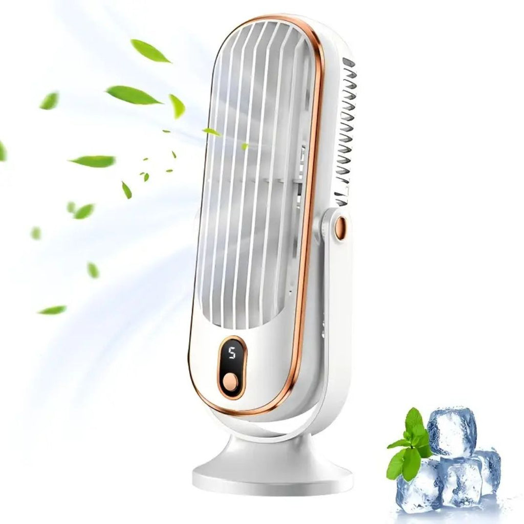 Battery-Powered Table Fan - Quiet, Compact Design, USB Rechargeable 6