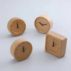 Beech Wood Alarm Clock - Minimalist Design with Silent Movement 6
