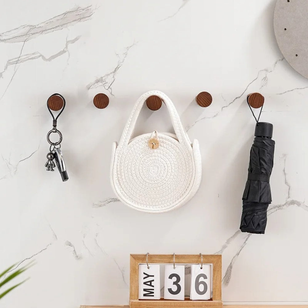 Beech Wood Wall Hook - Stylish Coat Hooks for Organized Spaces 2