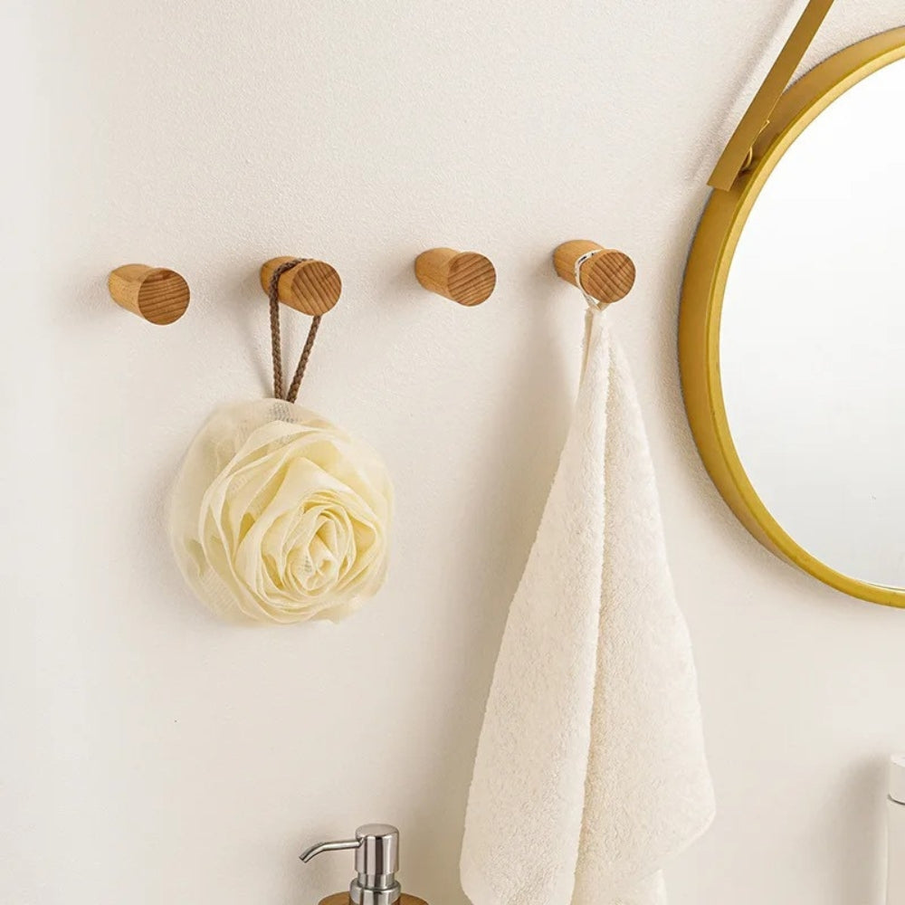 Beech Wood Wall Hook - Stylish Coat Hooks for Organized Spaces 3