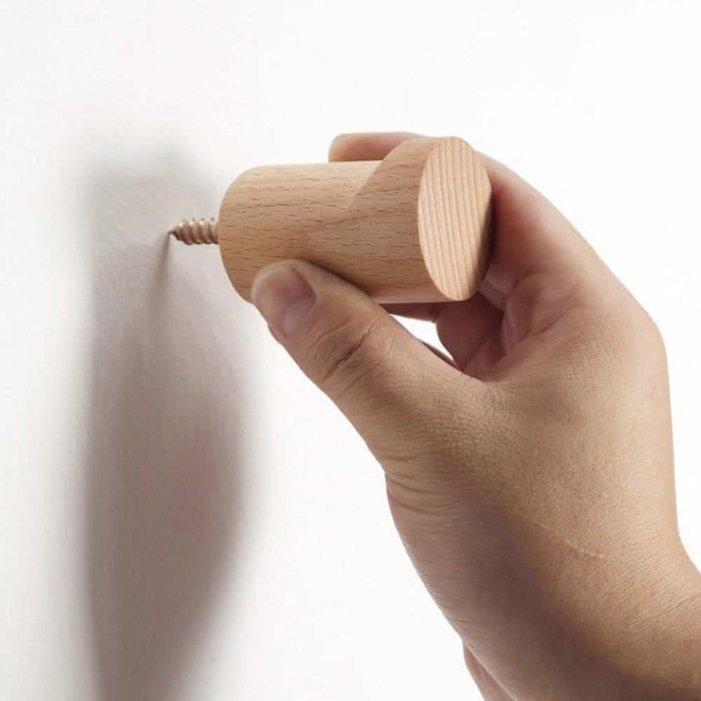 Beech Wood Wall Hook - Stylish Coat Hooks for Organized Spaces 4