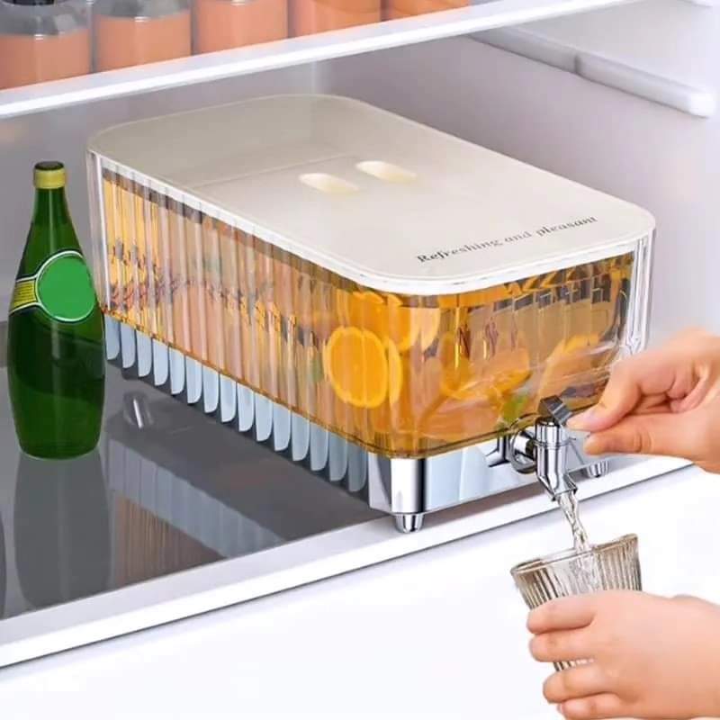Beverage Dispenser 5.3 L PC ABS Clamp Lid Spout 32 x 17 x 13.5 cm, Hot & Cold Drink Dispenser 1