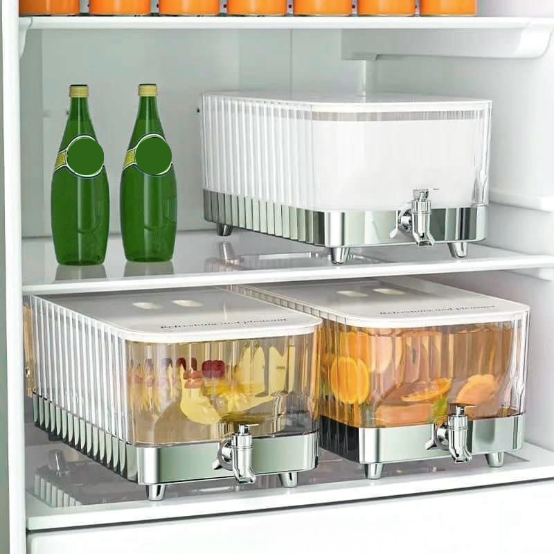 Beverage Dispenser 5.3 L PC ABS Clamp Lid Spout 32 x 17 x 13.5 cm, Hot & Cold Drink Dispenser 2