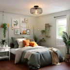Birdcage Ceiling Lamp - Modern Black Iron Pendant Light Fixture 2