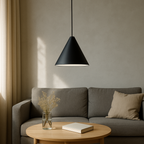 Black Pendant Lamp - Adjustable Cone Shade for Kitchen Pendant Lighting 0