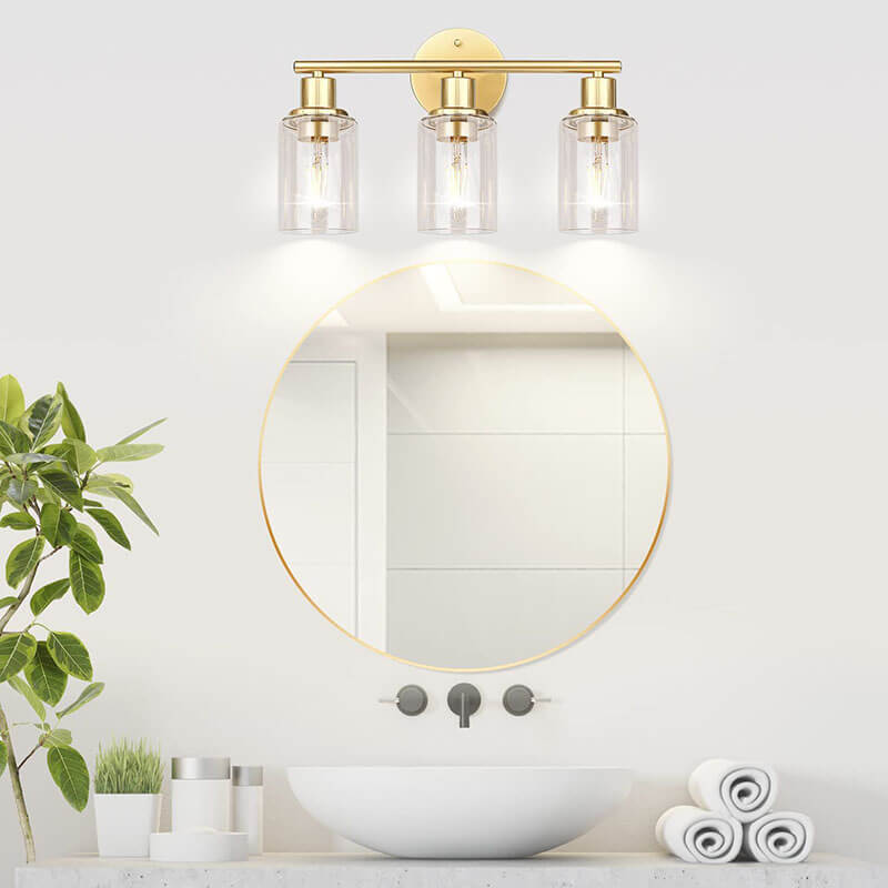 Black Retro Wall Sconce - Versatile Reversible Mount & Clear Glass Shade 3