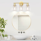 Black Retro Wall Sconce - Versatile Reversible Mount & Clear Glass Shade 3