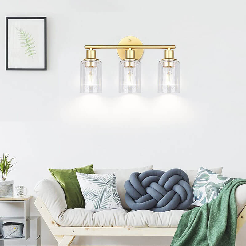 Black Retro Wall Sconce - Versatile Reversible Mount & Clear Glass Shade 4