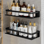 Black Shower Caddy - Space-Saving Rust-Resistant Shower Organizer 1