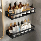 Black Shower Caddy - Space-Saving Rust-Resistant Shower Organizer 2