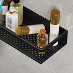 Black Shower Caddy - Space-Saving Rust-Resistant Shower Organizer 4