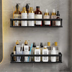 Black Shower Caddy - Space-Saving Rust-Resistant Shower Organizer 5