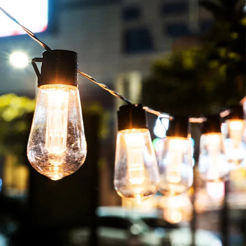 Black Solar String Lights Outdoor - Weatherproof, Minimalist Design, 10-30 LEDs 0