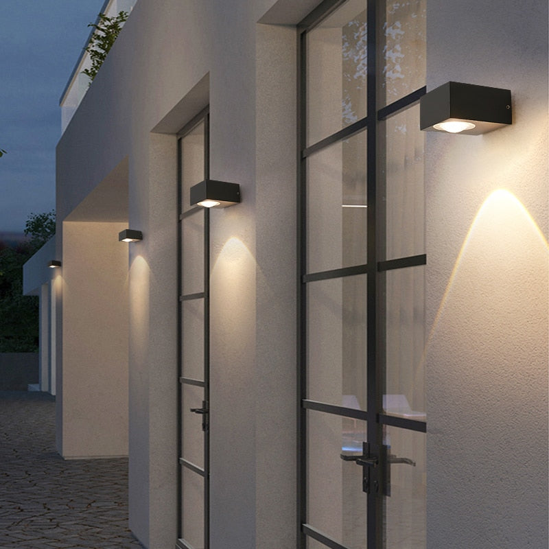 Black Waterproof Outdoor Wall Lamp – Dual Direction LED Wall Sconce Lighting for Elegant Outdoor Ambiance 4