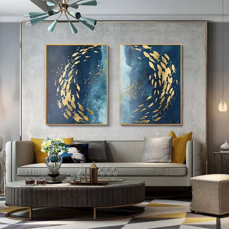 Blue Sea Canvas Prints - Stunning Aerial Ocean View Wall Art 2