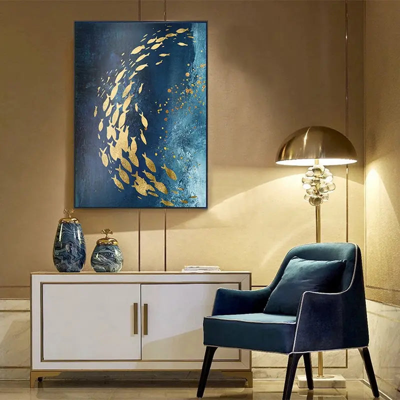 Blue Sea Canvas Prints - Stunning Aerial Ocean View Wall Art 3