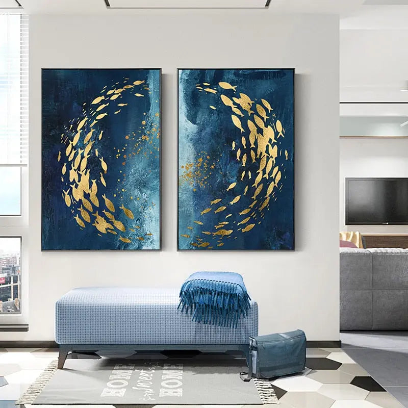 Blue Sea Canvas Prints - Stunning Aerial Ocean View Wall Art 6