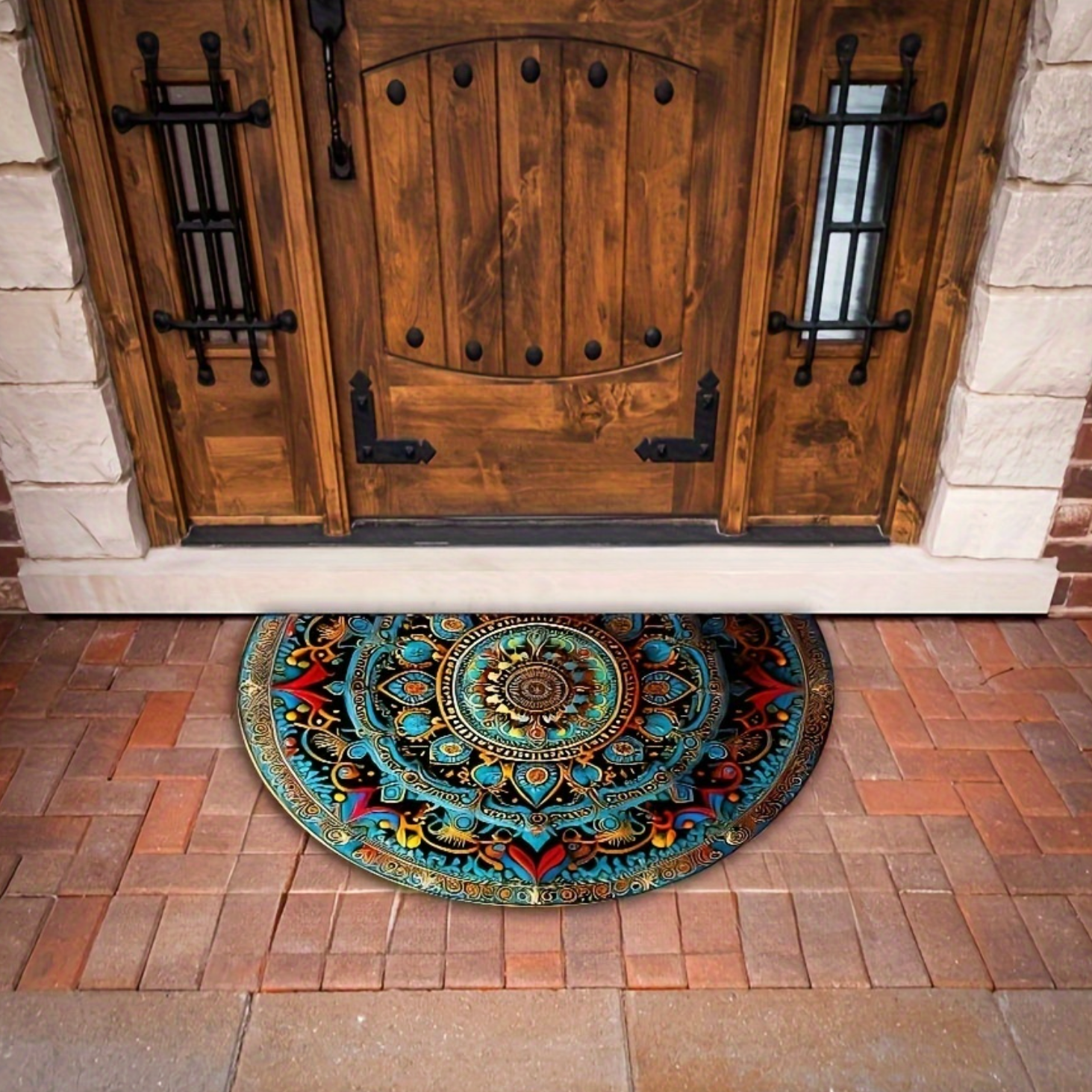 Boho Entry Mat - Non-Slip, Easy to Clean Welcome Mat Outdoor 1