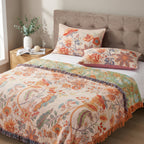 Boho Floral Pillowcases Set - 100% Cotton, Soft & Breathable 20x30 1