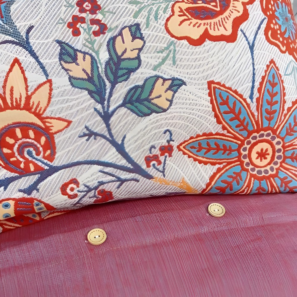 Boho Floral Pillowcases Set - 100% Cotton, Soft & Breathable 20x30 4