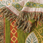 Boho Reversible Blanket - Lightweight Cotton Gauze with Floral Design 5