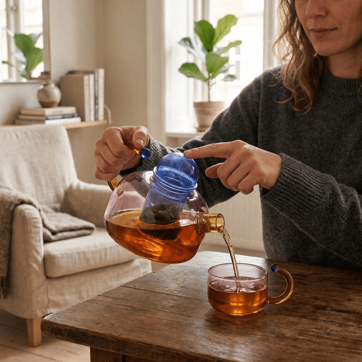 Borosilicate Glass Teapot Set - Elegant Tea Set for Adults, 400ml 4