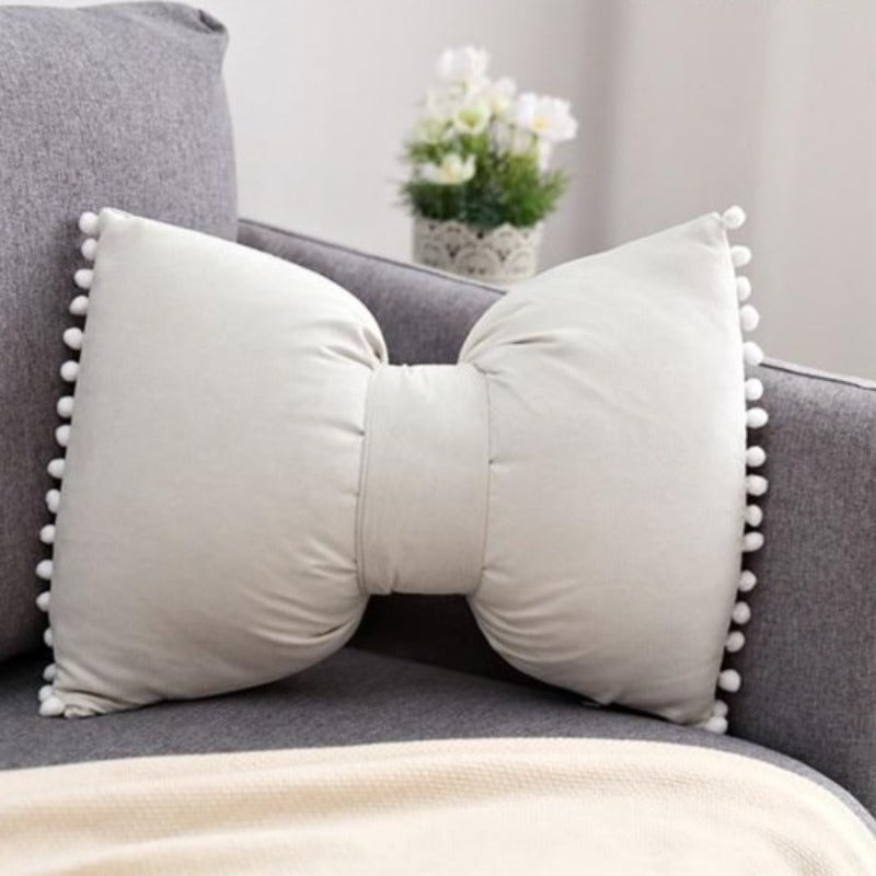 Bow-Shaped Throw Pillow - Unique Decorative Accent for Any Room 0