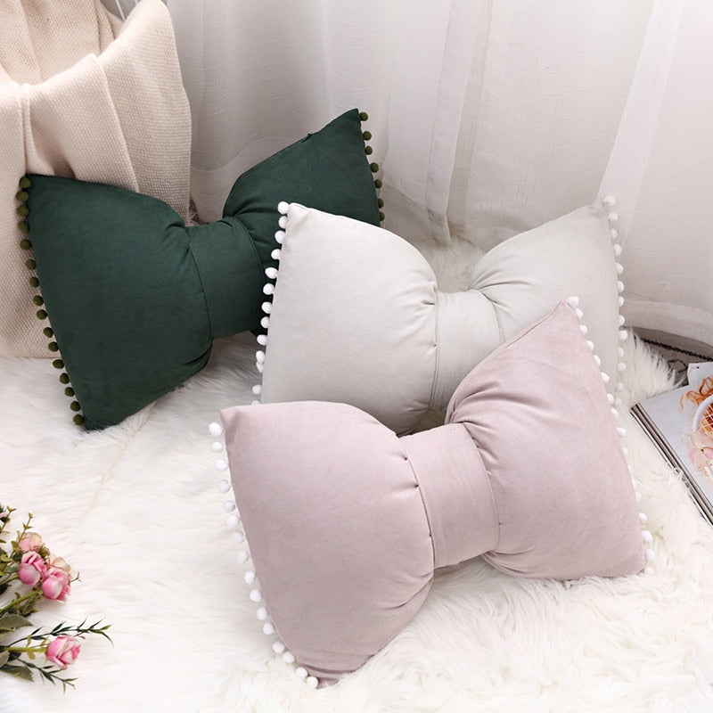 Bow-Shaped Throw Pillow - Unique Decorative Accent for Any Room 1