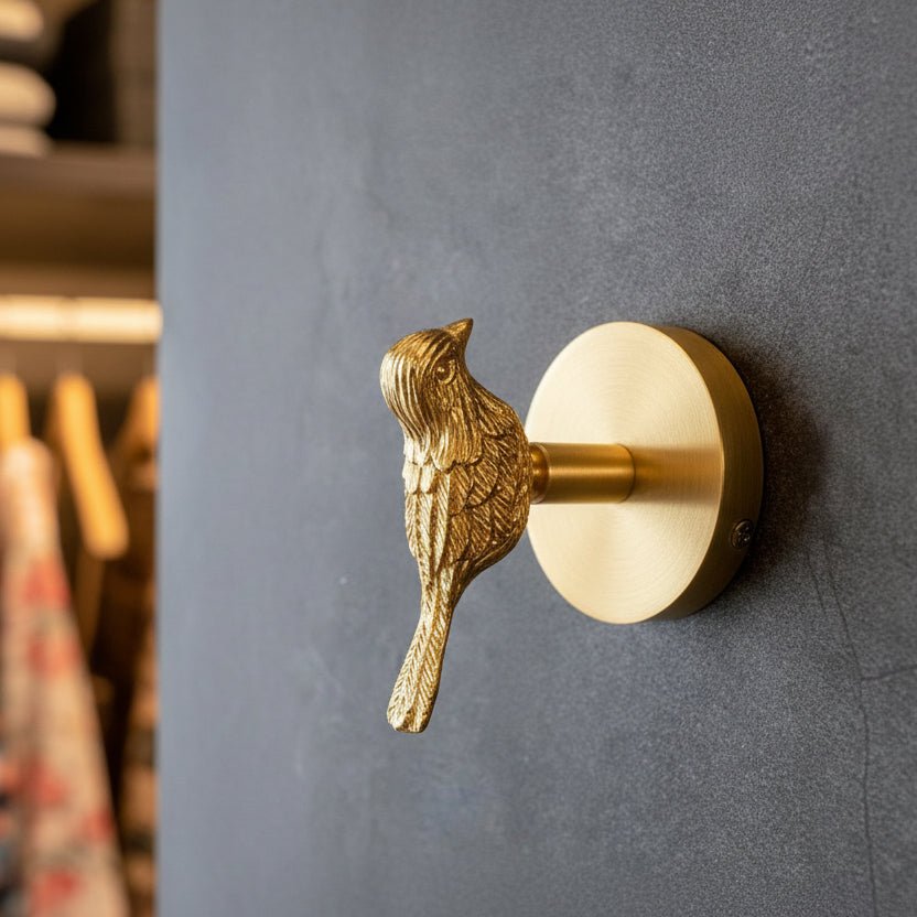 Brass Animal Coat Hook with Gold Finish – Decorative Wall Hook for Coats and Accessories, Easy Installation 0