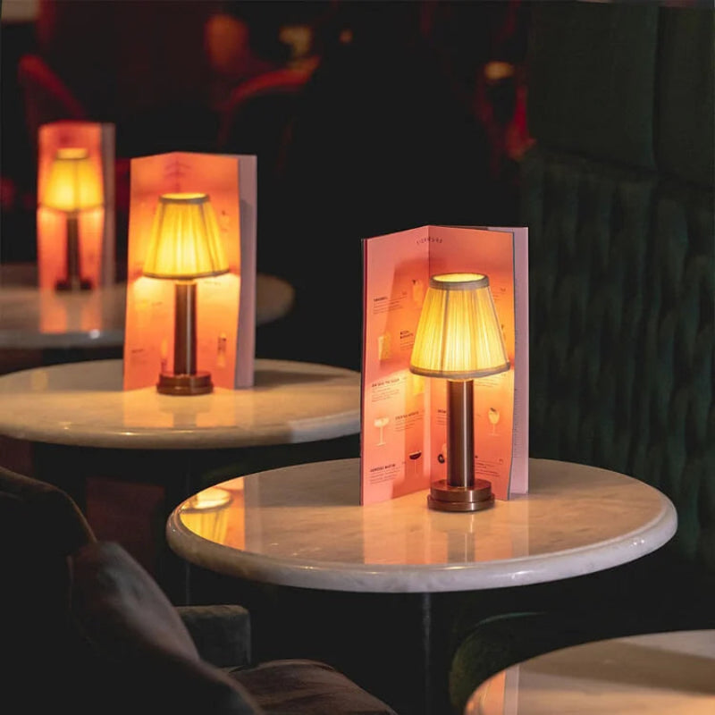 Brass Table Lamp - Wireless Design with Soft LED Lighting for Any Room 4